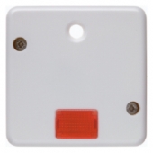 Центральная панель c красной линзой для выключателей/кнопок со шнурковым приводом, Modul 2, цвет: полярная белизна, глянцевый 114909