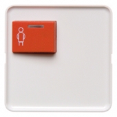 Центральная панель с красной кнопкой вызова, Modul 2, цвет: полярная белизна, глянцевый 121649