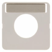 Центральная панель с полем для надписи для нажимной кнопки, Modul 2, цвет: белый, глянцевый 123502