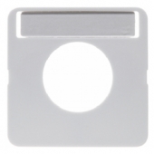 Центральная панель с полем для надписи для нажимной кнопки, Modul 2, цвет: полярная белизна, глянцевый 123509