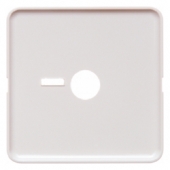 Центральная панель для пневматической кнопки вызова с линзой, Modul 2, цвет: полярная белизна, глянцевый 123649