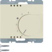 Регулятор температуры помещения с переключающим контактом и центральной панелью, Arsys, цвет: белый, глянцевый 20260002