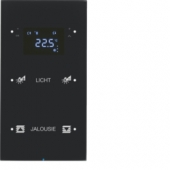 Touch Sensor, 2-канальный с регулятором температуры помещения, R.3, сконфигурирован, цвет: черный 75642155