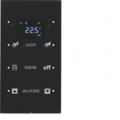 Touch Sensor, 3-канальный с регулятором температуры помещения, R.3, сконфигурирован, цвет: черный 75643155