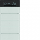 Клавишный сенсор B.IQ с регулятором температуры помещения, 5-канальный, стекло, цвет: полярная белизна 75665590
