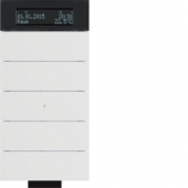 Инфракрасный клавишный сенсор B.IQ с регулятором температуры помещения, 5-канальный, цвет: полярная белизна 75665699