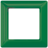 Рамка 1-кратная для вертикальной и горизонтальной установки, термопласт, зеленая AS581BFGN
