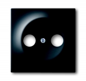 Накладка (центральная плата) для TV-R розетки, серия impuls, цвет чёрный бархат 1743-775