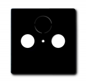 Накладка (центральная плата) для TV-R-SAT розетки, серия solo/future, цвет чёрный бархат 1743-885